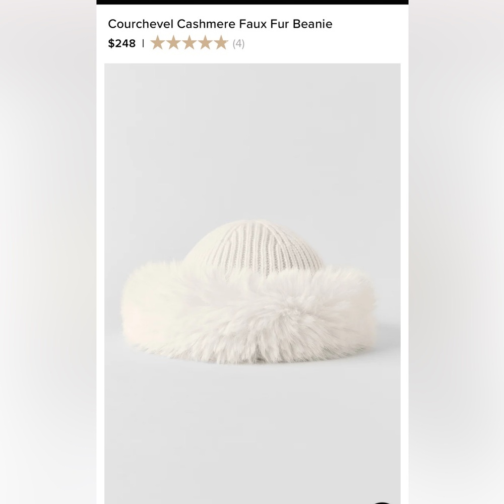 Alo Cashmere Faux Fur Beanie - Picture 2 of 7